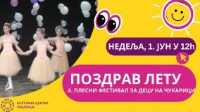ПОЗИВ ЗА УЧЕСТВОВАЊЕ на 4. Фестивалу плеса за децу на Чукарици 
